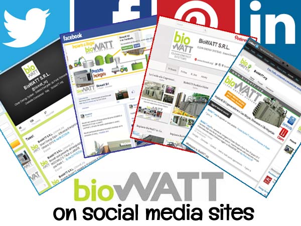 BioWATT social media Facebook, Pinterest, Twitter, Linkedin e Google+ Follow Us