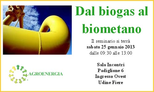 Dal Biogas al Biometano Seminario 2014 a Udine
