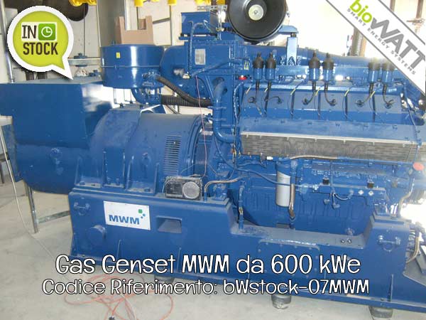 Pronta Consegna: Gas Genset MWM da 600 kWe | Rif. bWstock-07MWM